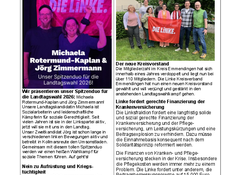 Flyer zur Wahl des Kreisvorstand und der Landtagskandidatin